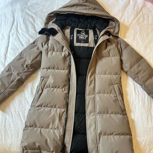 Tna The Powder Parka Beige Size Small | Warm Down Winter Coat | Aritzia Puff